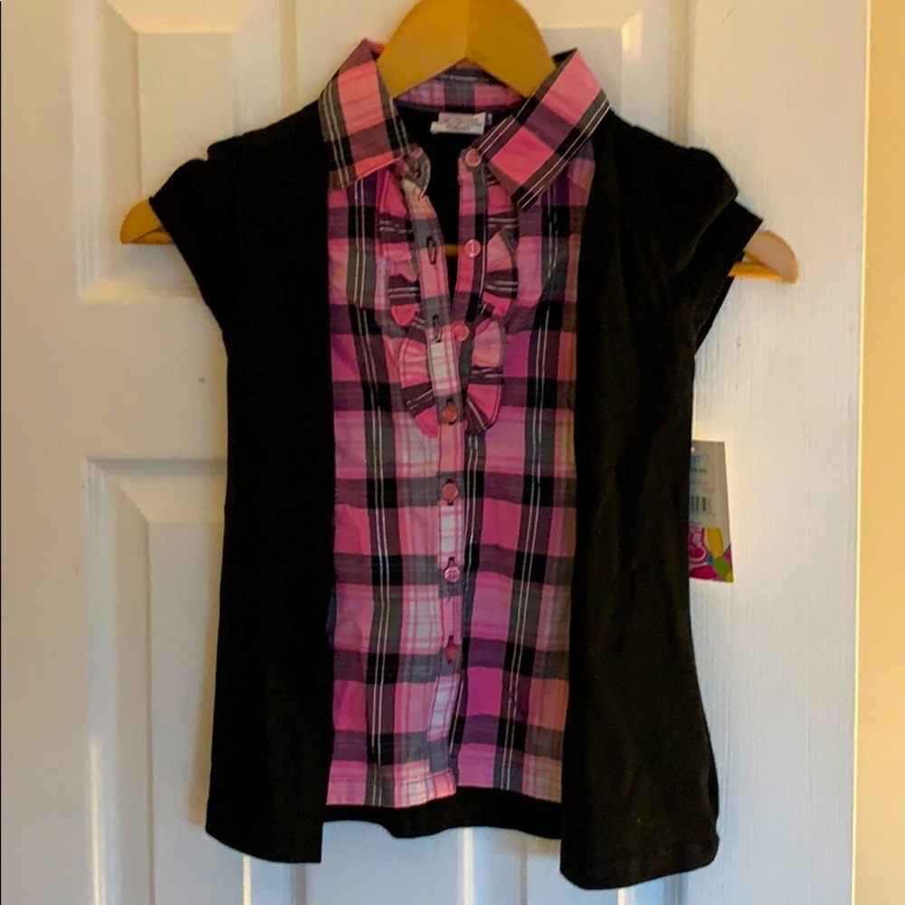 NEW Girls Sleeveless Top with Attached Sweater